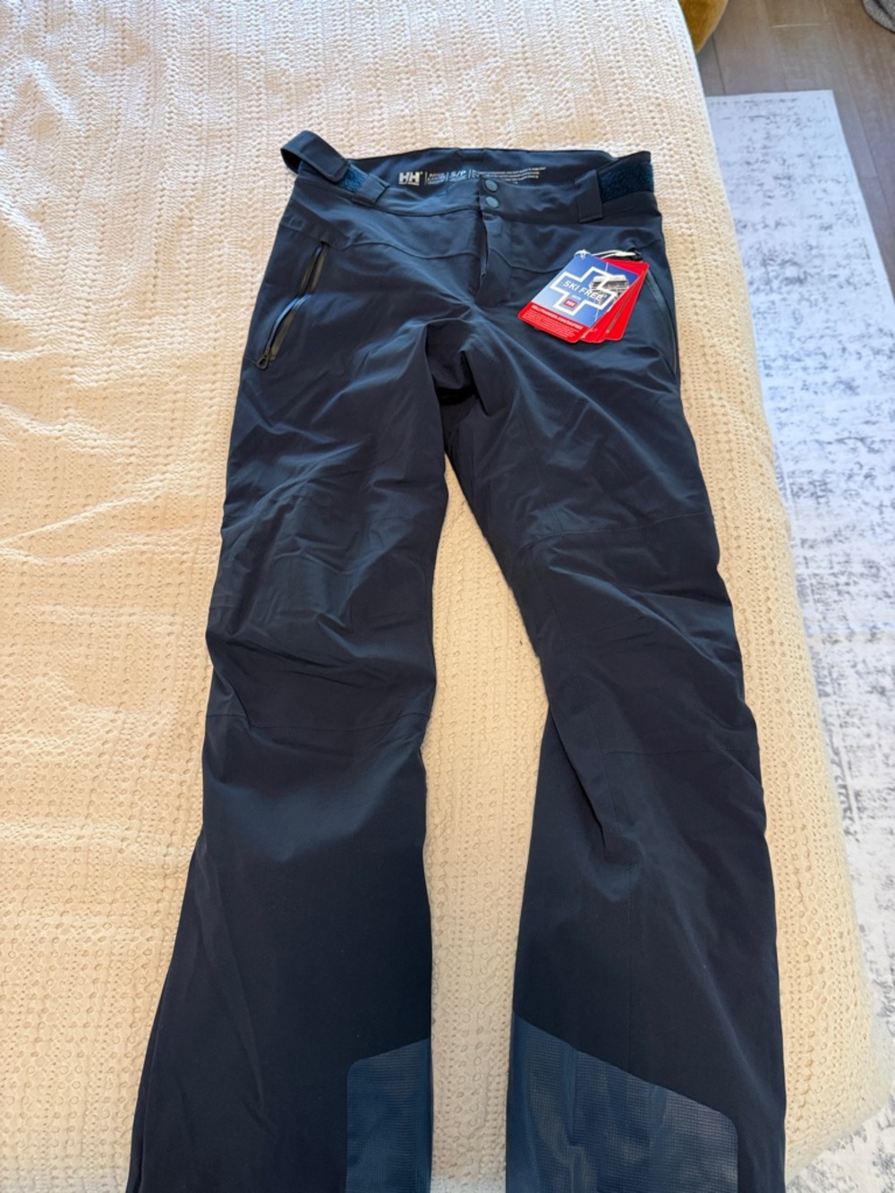 Helly Hansen Navy Waterproof Ski Pants with Snap Waist NWT Ski Free Lifalof